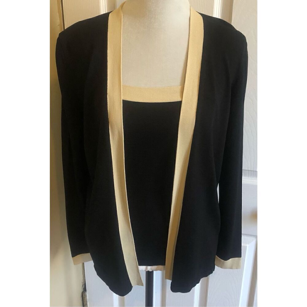 Rena Rowan Matching Top and Cardigan Size Small Petite